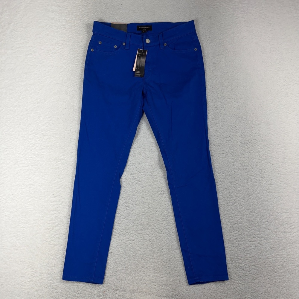 Banana Republic Women's 27/4P (29x26) Royal Blue Skinny Jeans Mid Rise NWT